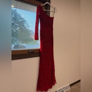 Sherri Hill One-Shoulder Red Gown